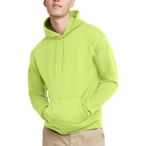 Men's Safety Green Hoodie Sweatshirt Shirt Styling Midweight Pullover Design